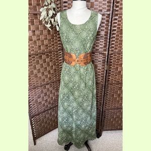 Vintage 💖 Sage Green 90s Maxi Dress